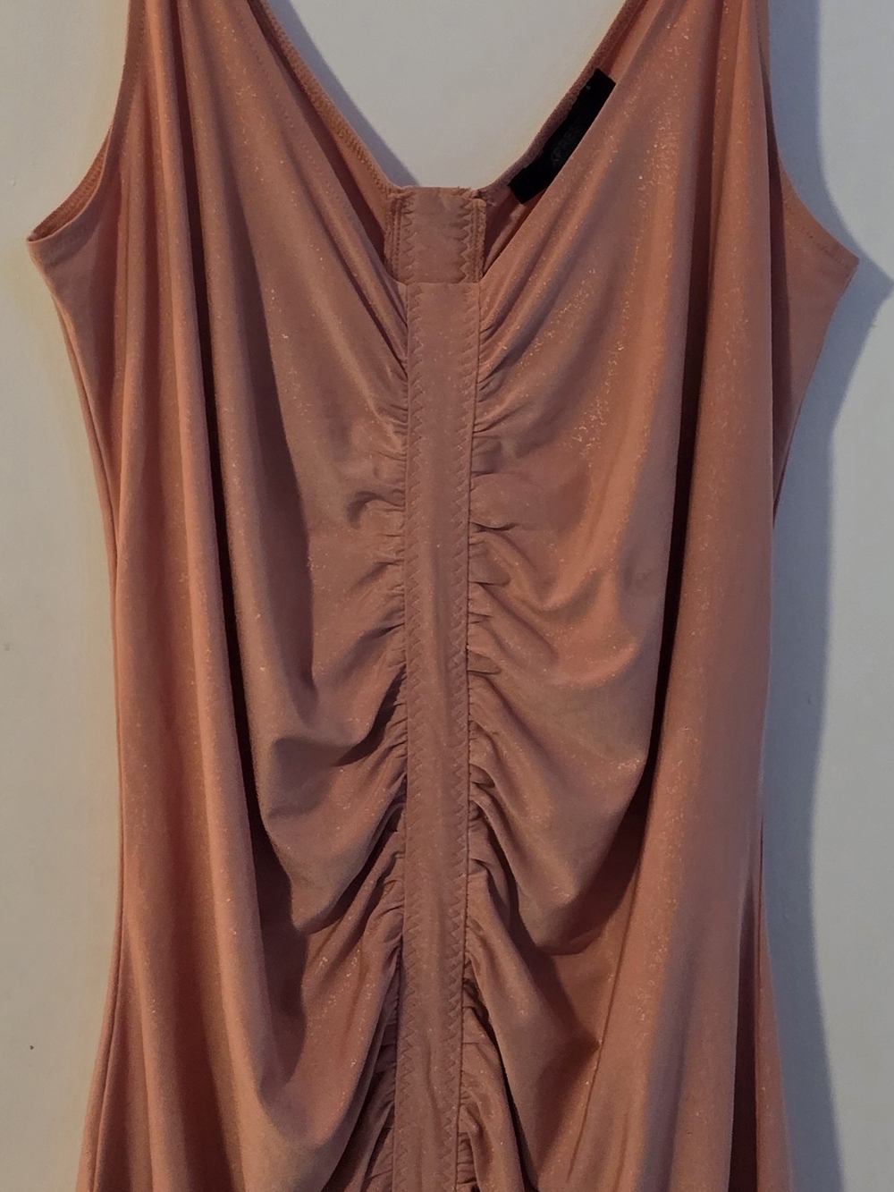 Express Shimmery Ruched Camisole - Rose